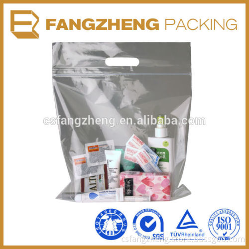 2015 ldpe recycled clear zipper bag/zipper die cut bag/ Die Cut Plastic Zipper Bags